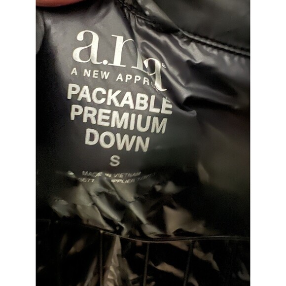 a.n.a Coat Small A New Approach Packable Premium Down Women's Coat Black S - Picture 3 of 7